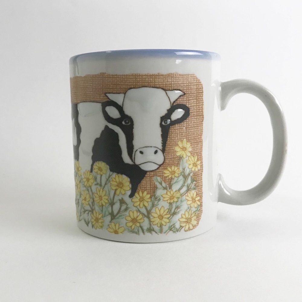 Vintage Cow Ceramic Mug